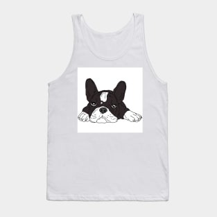 White and black french bulldog Tank Top